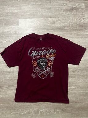 Gas Monkey Garage Men's Short Sleeve Graphic Tee - Burgundy